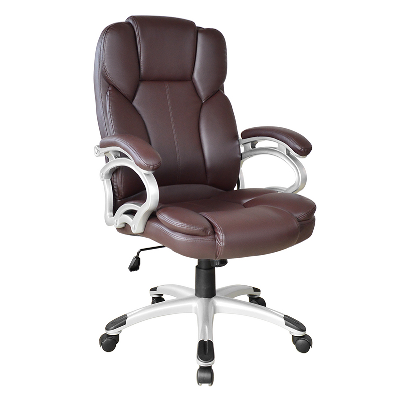 Brown High Back Fixed Pad Armrest Executive Office Seat (Y-2825)