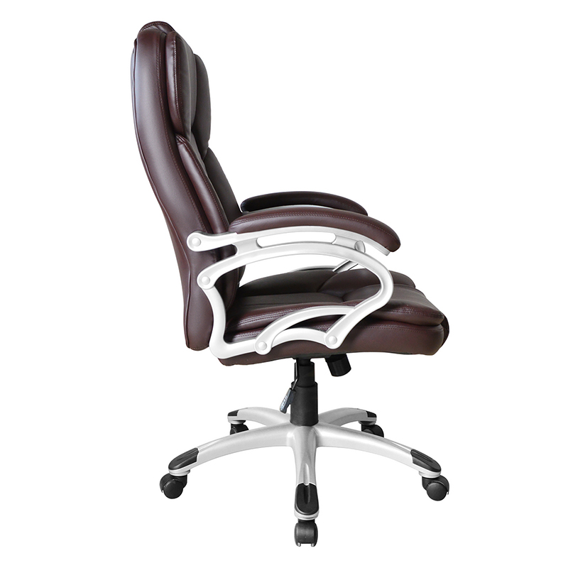 Brown High Back Fixed Pad Armrest Executive Office Seat (Y-2825)