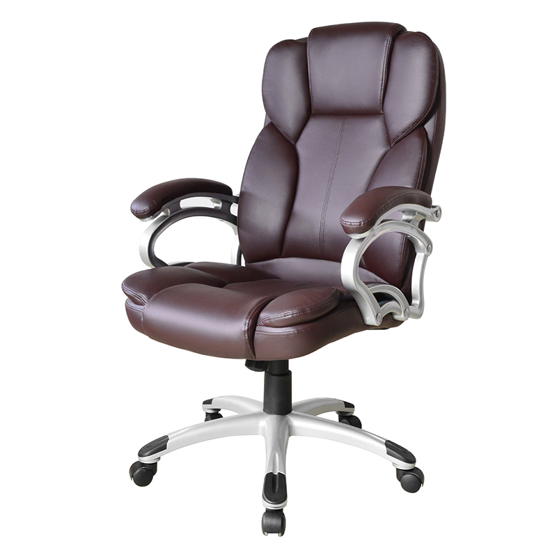 Brown High Back Fixed Pad Armrest Executive Office Seat (Y-2825)