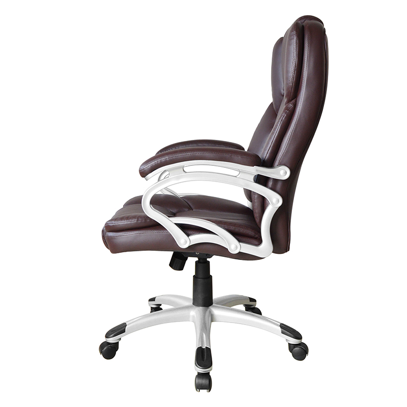 Brown High Back Fixed Pad Armrest Executive Office Seat (Y-2825)