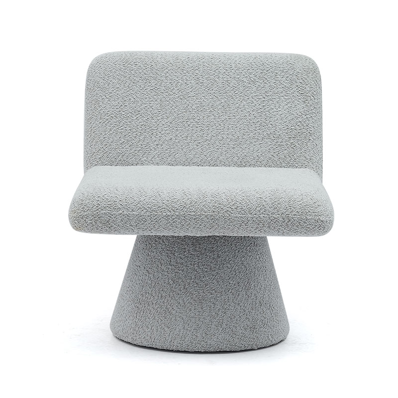 Modern Grey Upholstered Swivel Lounge Accent Chair Fabric Living Room Single Sofa Chair(GY-642)