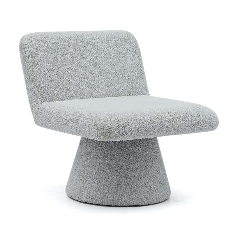 Modern Grey Upholstered Swivel Lounge Accent Chair Fabric Living Room Single Sofa Chair(GY-642)
