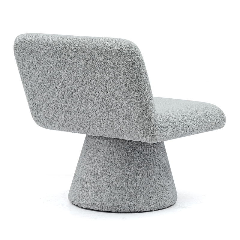 Modern Grey Upholstered Swivel Lounge Accent Chair Fabric Living Room Single Sofa Chair(GY-642)
