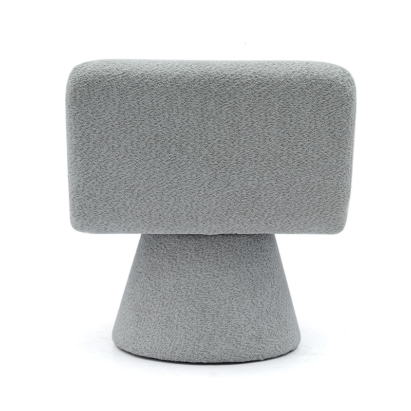 Modern Grey Upholstered Swivel Lounge Accent Chair Fabric Living Room Single Sofa Chair(GY-642)