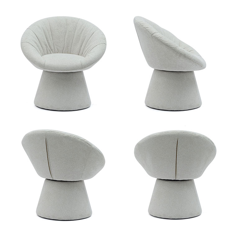 Simple Stylish Italian Rotating Dining Chair Round Base Armchair Leisure Chair for Living Room Hotel(GY-644)