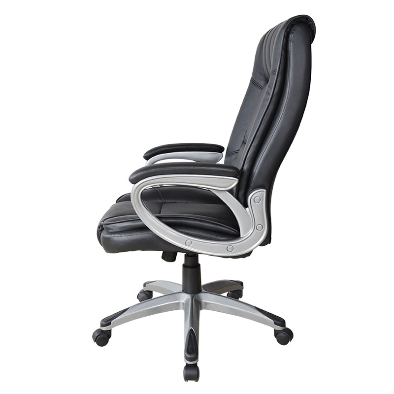 Ergonomic Black Leather Painting Pad Armrest Manager Office Chair (M-6113)