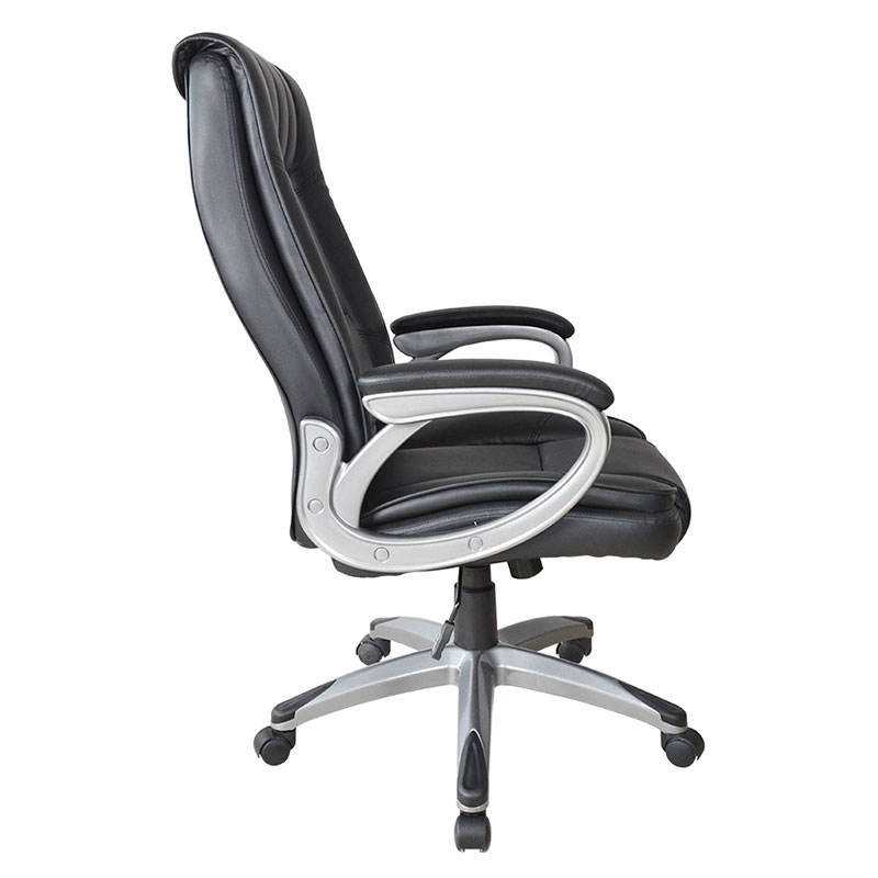 Ergonomic Black Leather Painting Pad Armrest Manager Office Chair (M-6113)