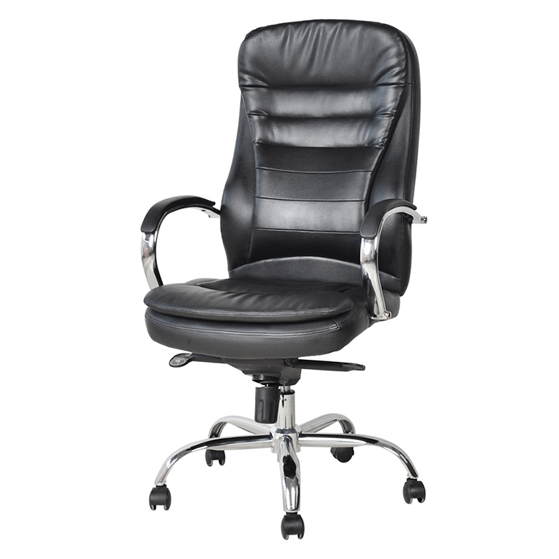 Ergonomic Manager Office Chair with Chrome Pad Armrest(M-6117)
