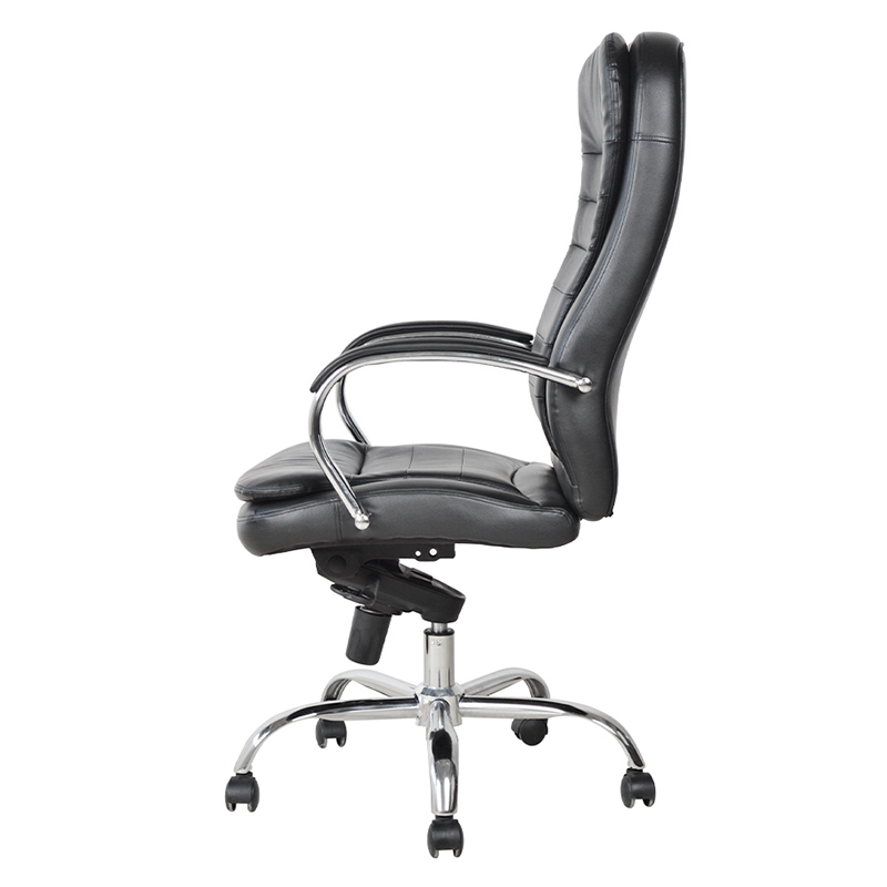 Ergonomic Manager Office Chair with Chrome Pad Armrest(M-6117)