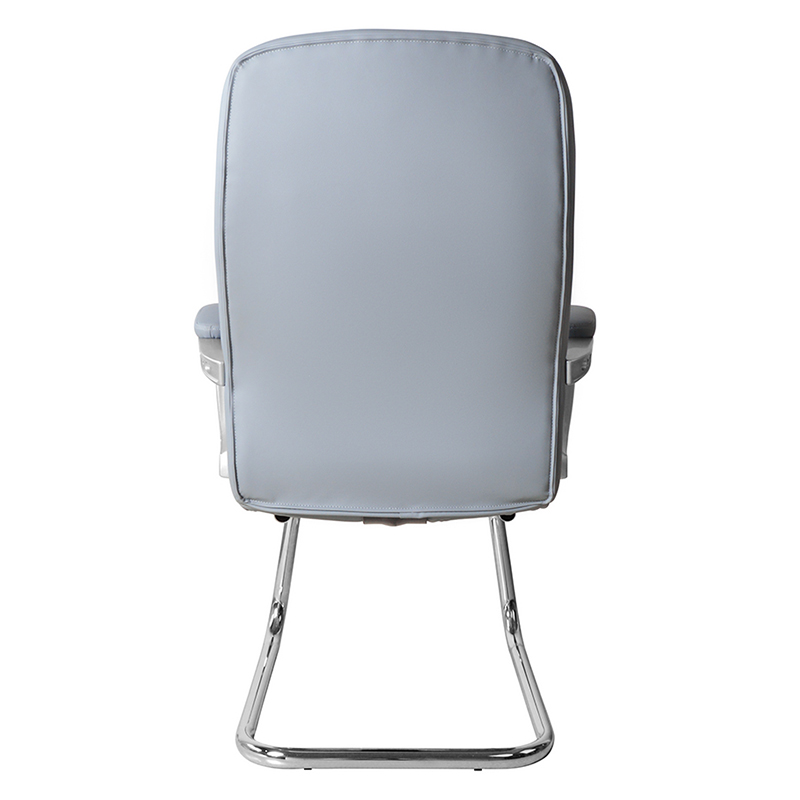 Modern High Back Leather Conference Chair With Fixed Chrome Base(M-6124)
