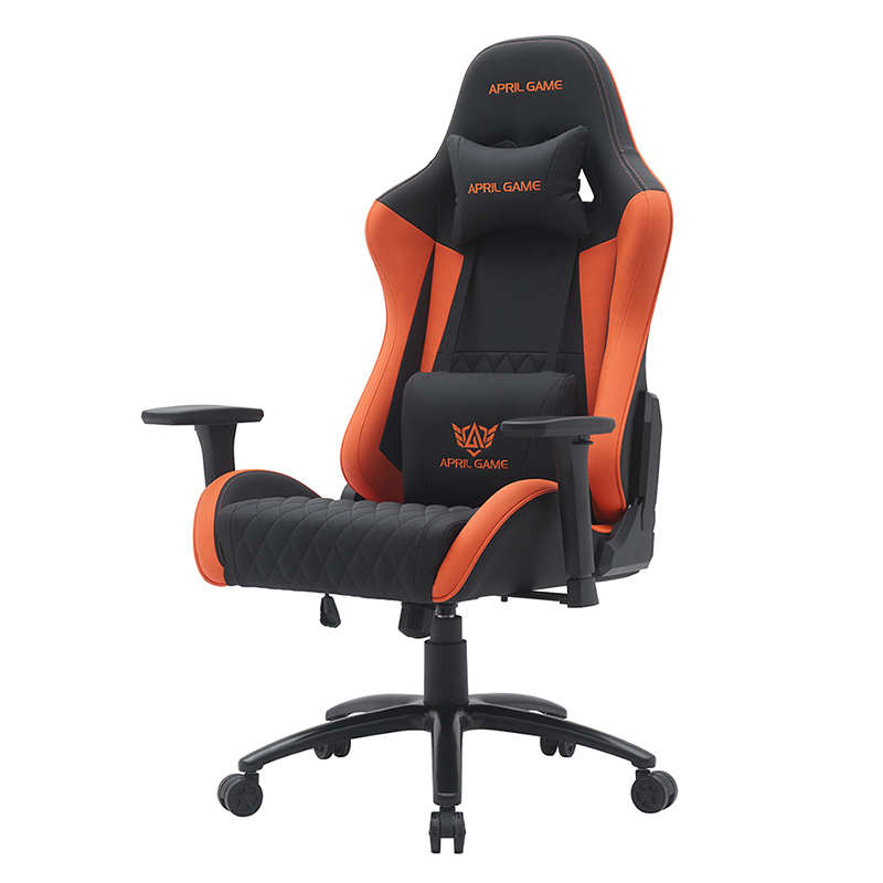 Orange Modern Swivel Gaming Chair with Adjustable 3D Armrests(T-7122)