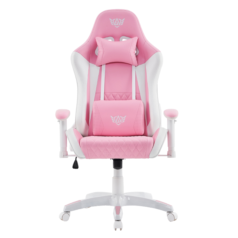 Pink Modern Swivel Gaming Chair with Adjustable 3D Armrests(T-7122)