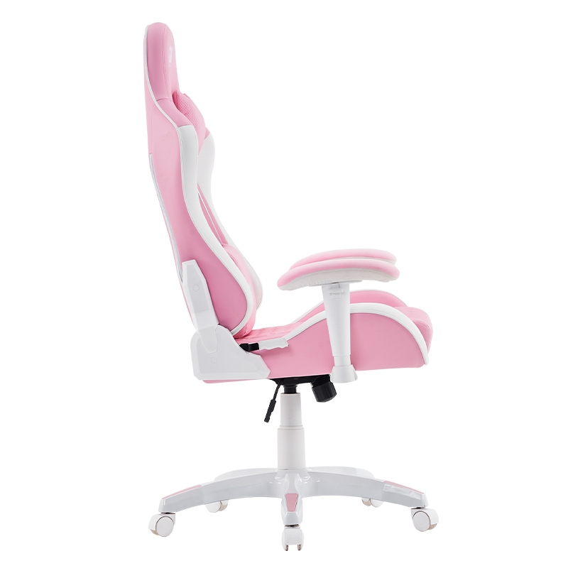 Pink Modern Swivel Gaming Chair with Adjustable 3D Armrests(T-7122)