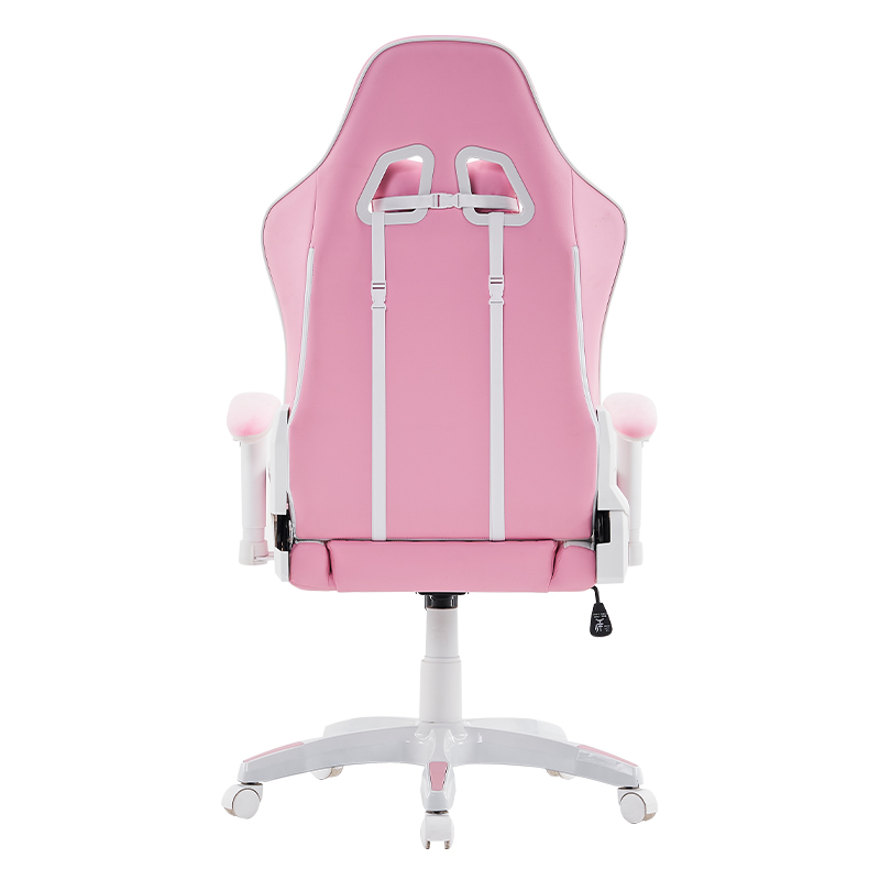 Pink Modern Swivel Gaming Chair with Adjustable 3D Armrests(T-7122)