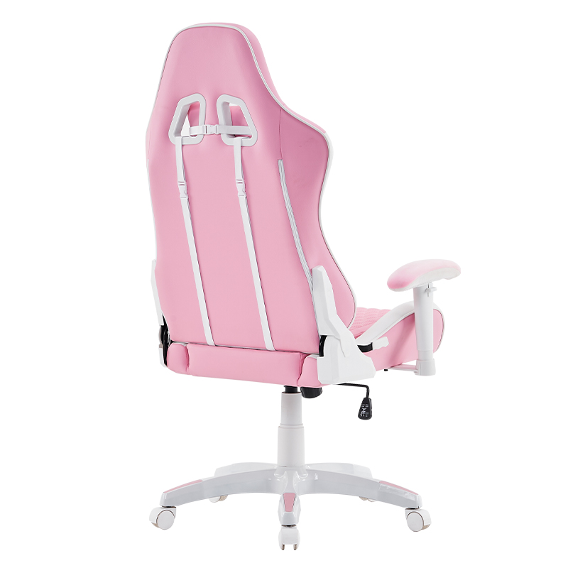 Pink Modern Swivel Gaming Chair with Adjustable 3D Armrests(T-7122)