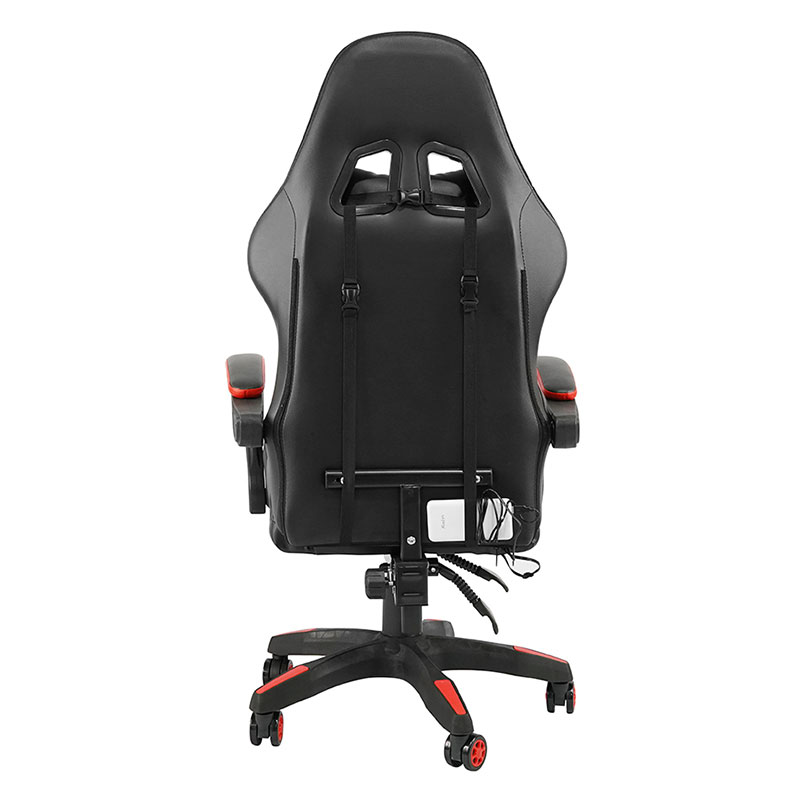Red Professional Swivel Recling RGB Gamer Adjustable Armrest Led Gaming Chair With Footrest(Y-2442)