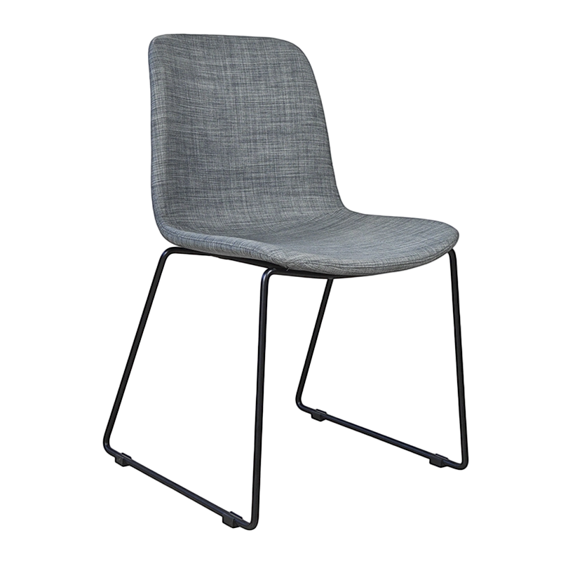 Metal Frame Plastic Leisure Dining Chair with Fabric Cover (Y-1882)