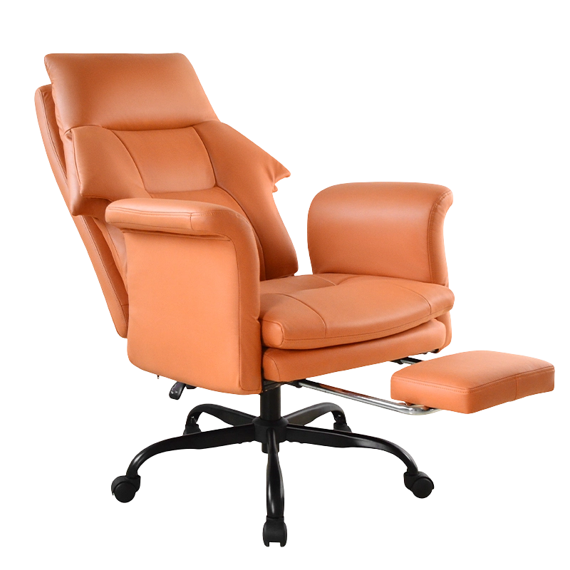 High Back Outward Flipped Pad Armrest Boss Office Chair With Footrest(M-6145)