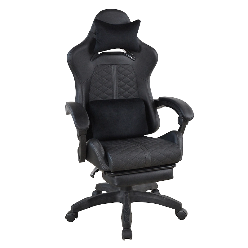 PP adjustable Armrests High Back Gamer Chair with footrest (T-7137)