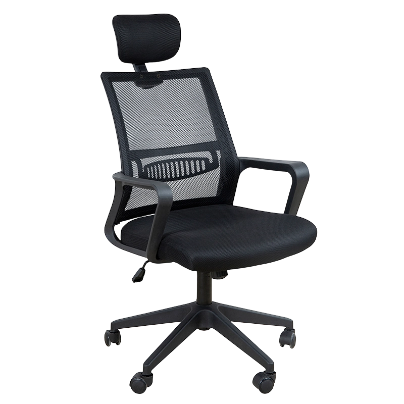 Black PP armrest Ergonomic High Back Mesh Secretary Chair(W-9105)
