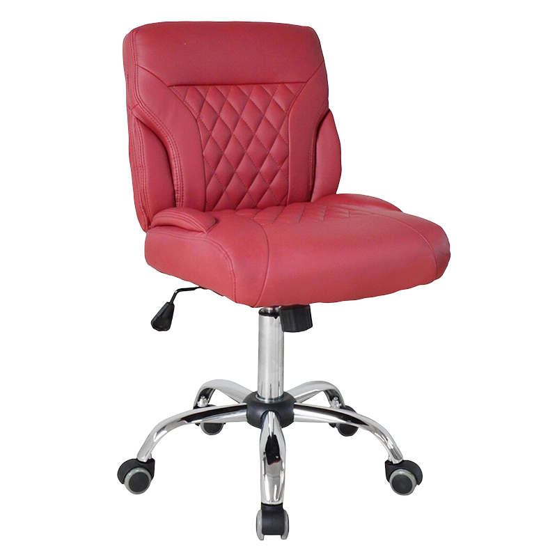 Burgundy Height Adjustable Simple Armless Swivel Barber Salon Chair(GY-2133)