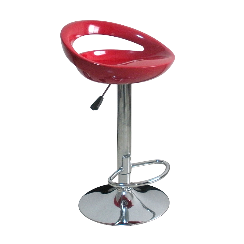 Red ABS Plastic Low Back Swivel Lift Bar Stool Chair (GY-914)