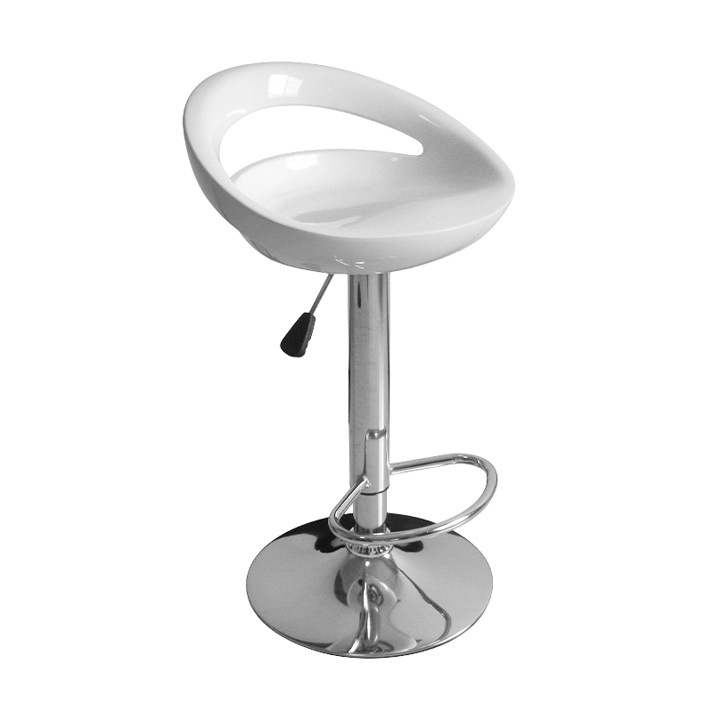 White ABS Plastic Low Back Swivel Lift Bar Stool Chair (GY-914)
