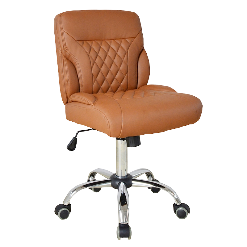 Khaki Height Adjustable Simple Armless Swivel Barber Salon Chair(GY-2133)