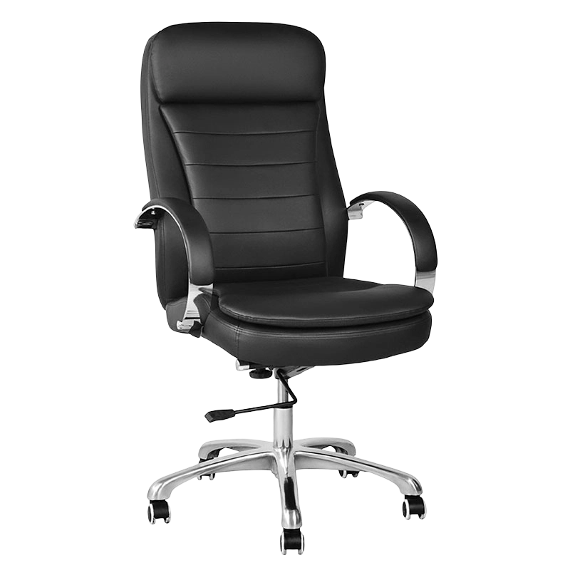 High Back PU Swivel Executive Office Chair with Chrome Armrest (M-6115)