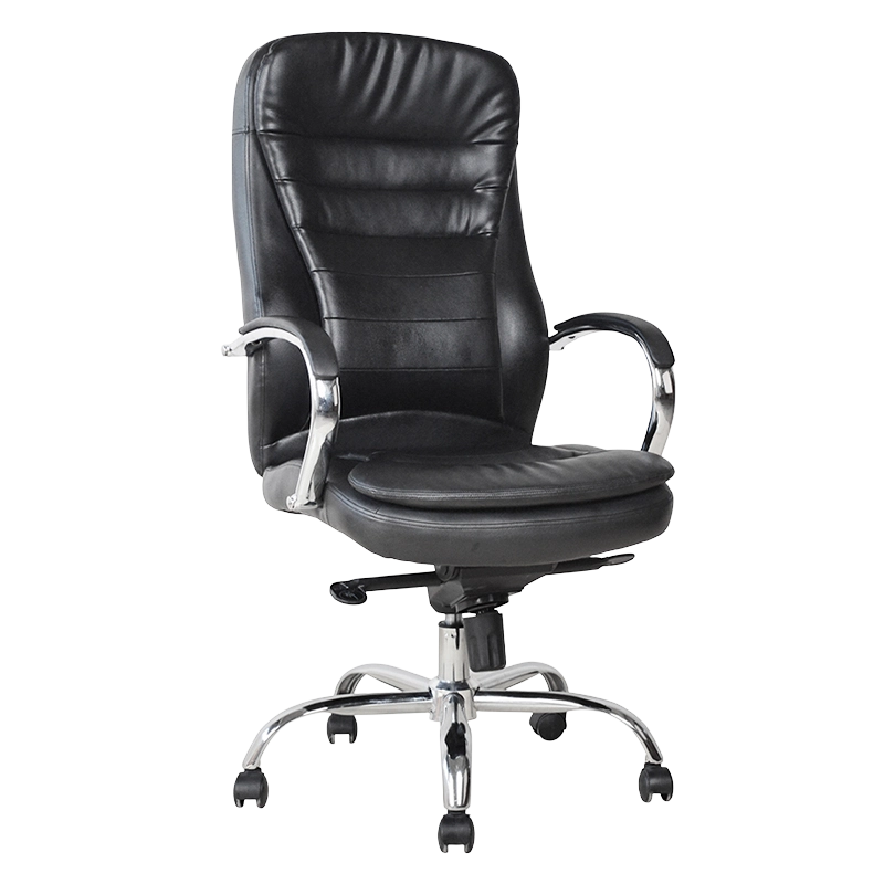 Ergonomic Manager Office Chair with Chrome Pad Armrest(M-6117)