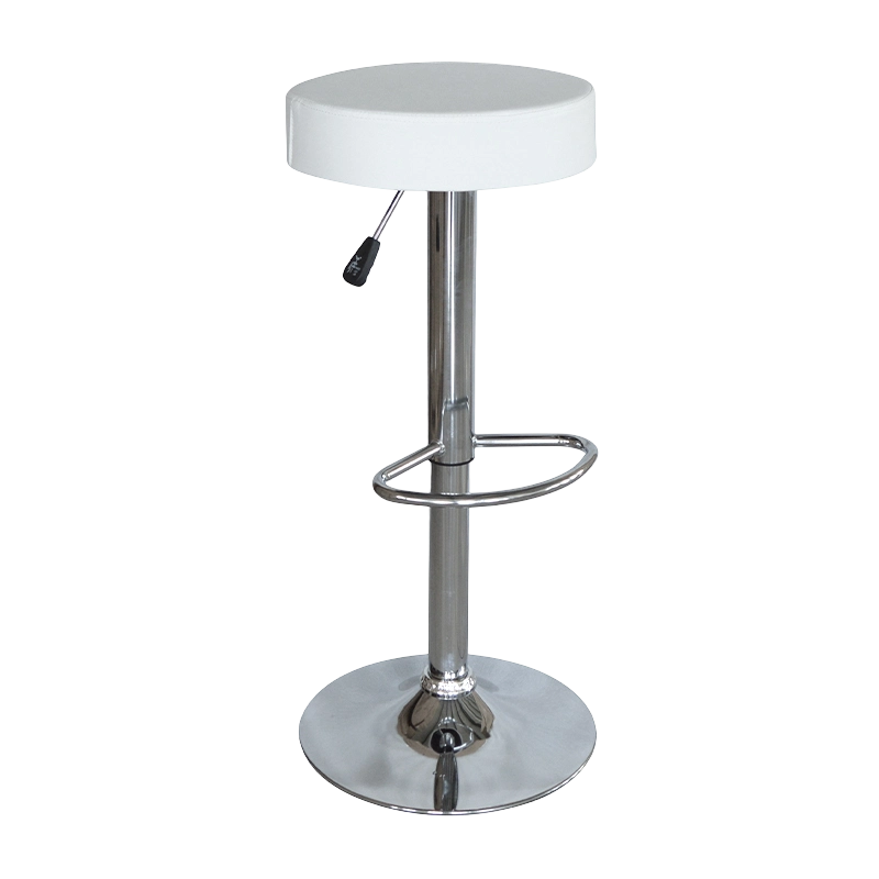White PU Round Seat Swivel Lift Bar Stool(GY-1000)