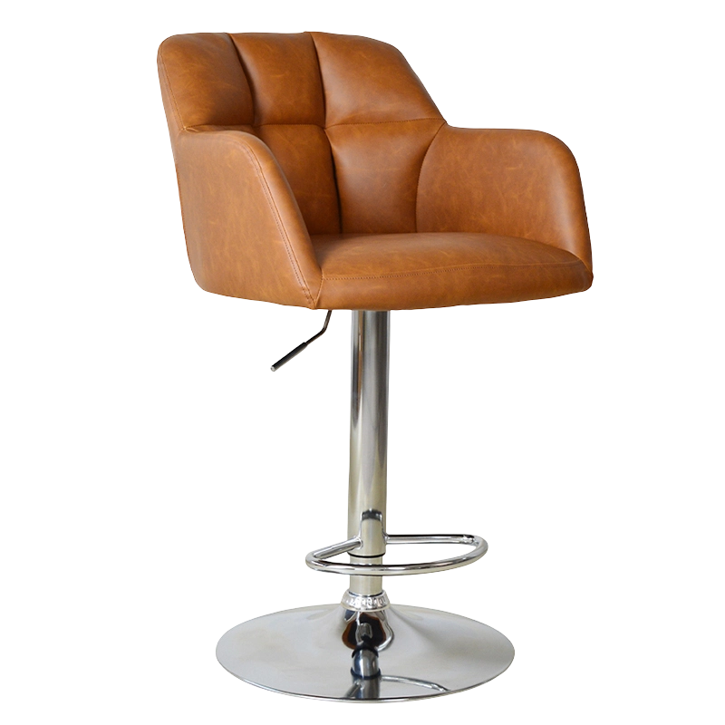 Swivel Adjustable Low Back Leather Bar Stool  (X-5117)