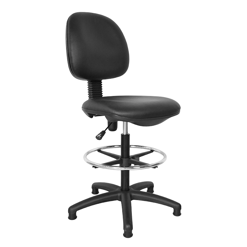 Swivel Simple PU Low-back Salon Chair with Footrest(Y-2321)